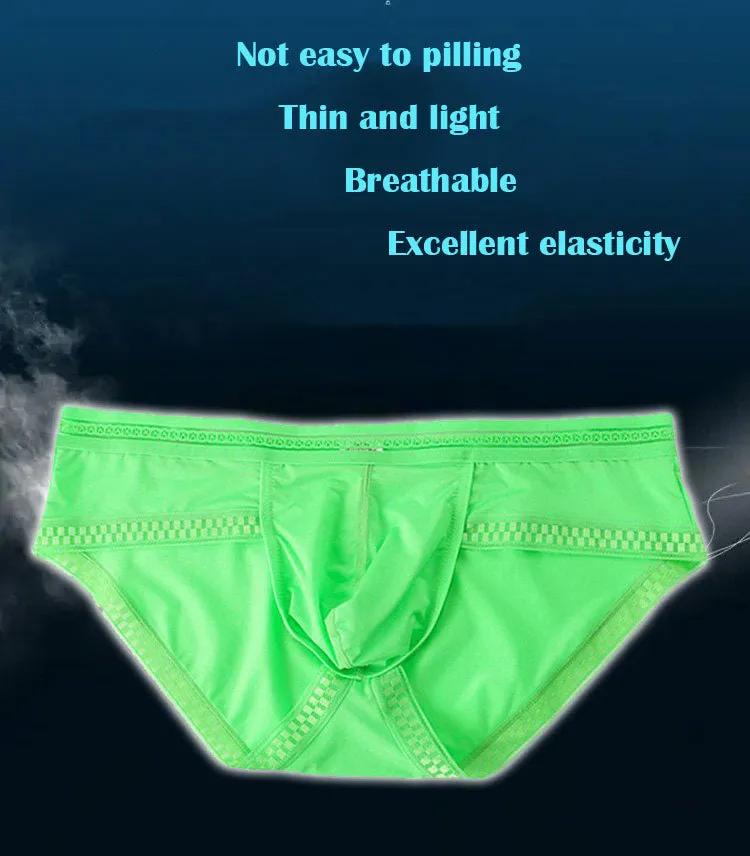 Ultra-thin Underpants Underwear Cup Men Panties Pouches（3 pack）