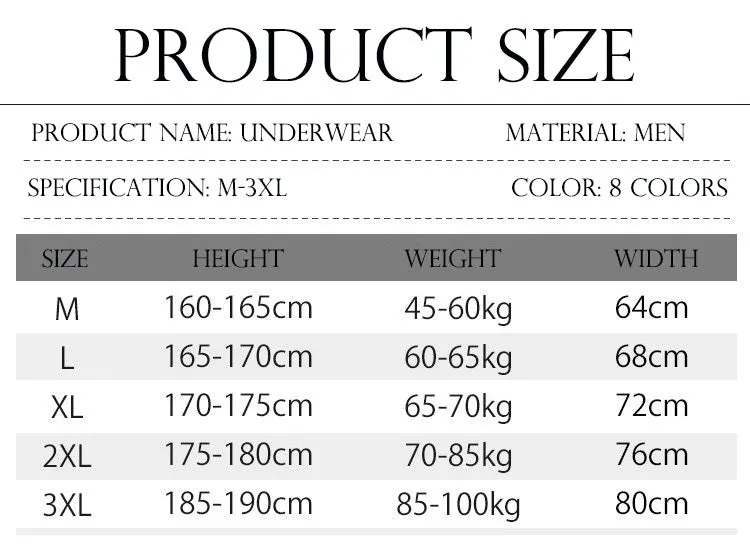 Ultra-thin Underpants Underwear Cup Men Panties Pouches（3 pack）