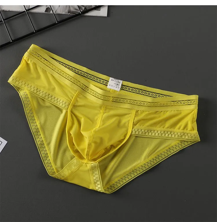 Ultra-thin Underpants Underwear Cup Men Panties Pouches（3 pack）