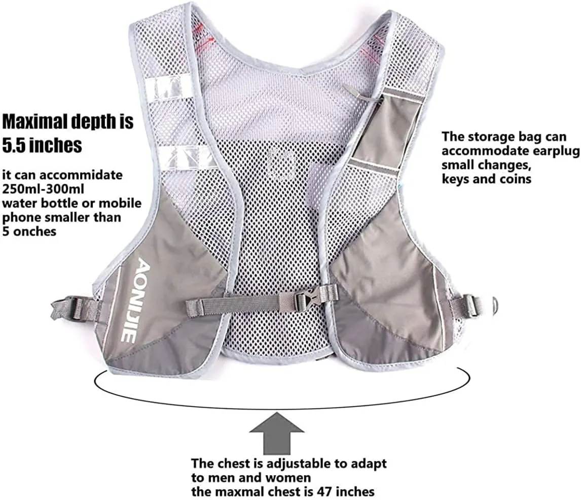 Ultralight Marathon Reflective Running Vest Backpack Trail Marathon Hiking Hydration Backpack Pack Bags Outdoor Sport Bag