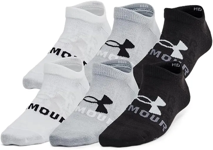 Under Armour Kids' Youth Essential No Show Socks (6 Pairs)