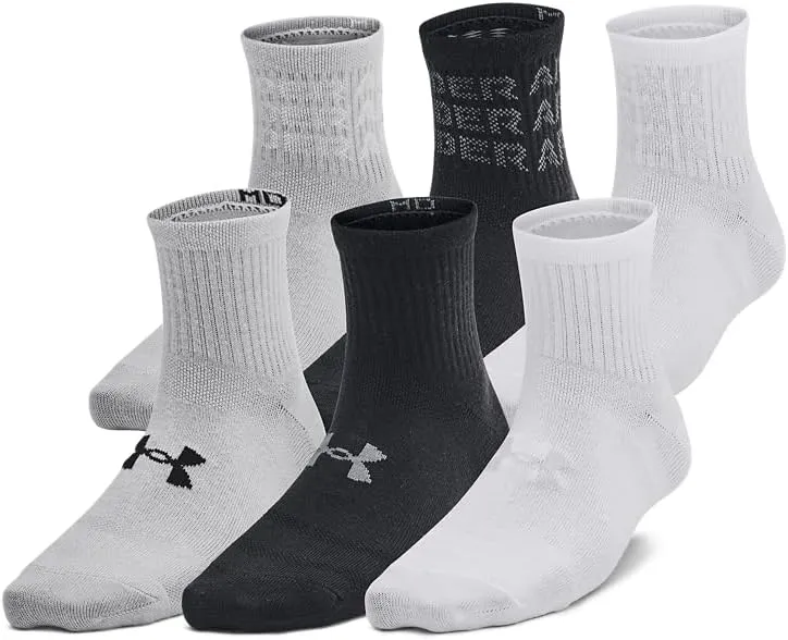 Under Armour Kids' Youth Essential Quarter Socks (6 Pairs)