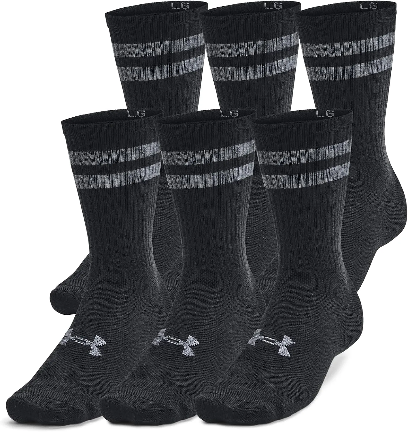 Under Armour Unisex Adult Essential Crew Socks (6 Pairs)