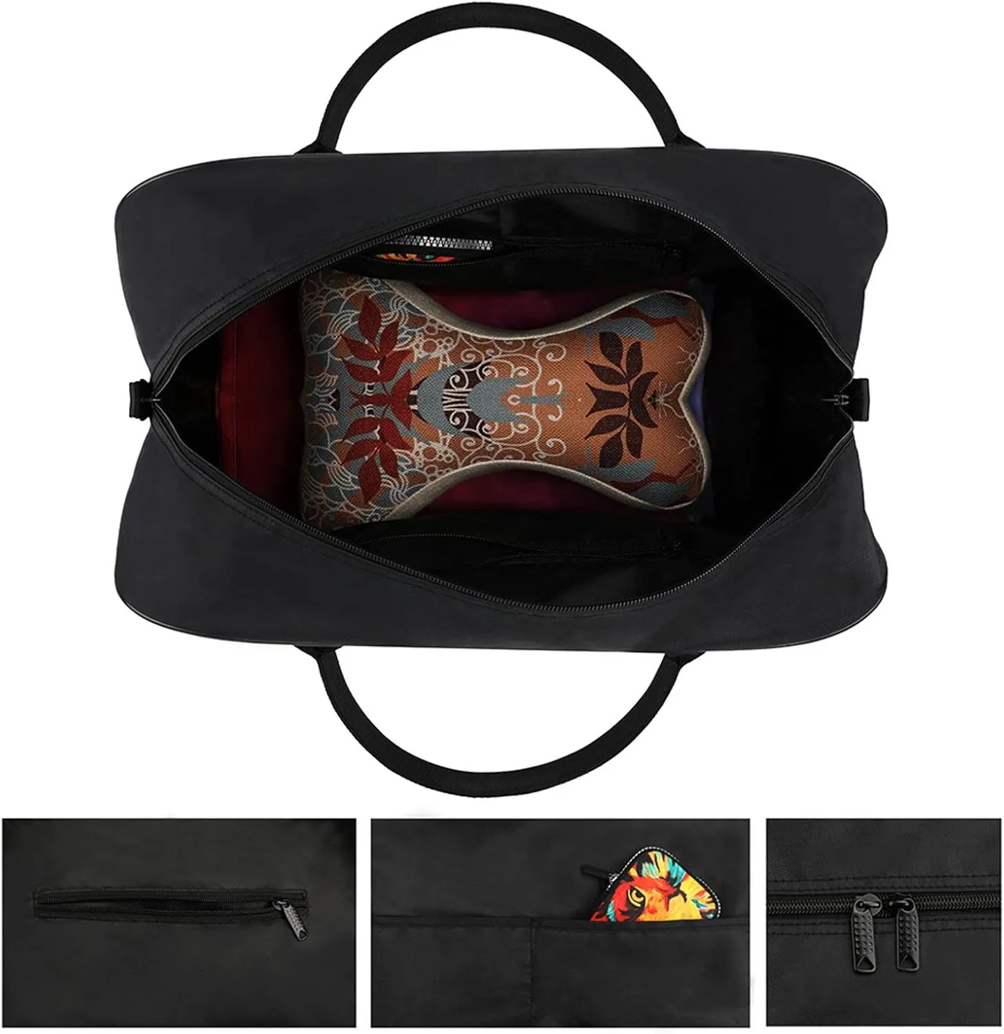 Unisex Large Capacity Nylon Gingerbread House Simple Handbag for Business Trip 13" X 19" X 8"