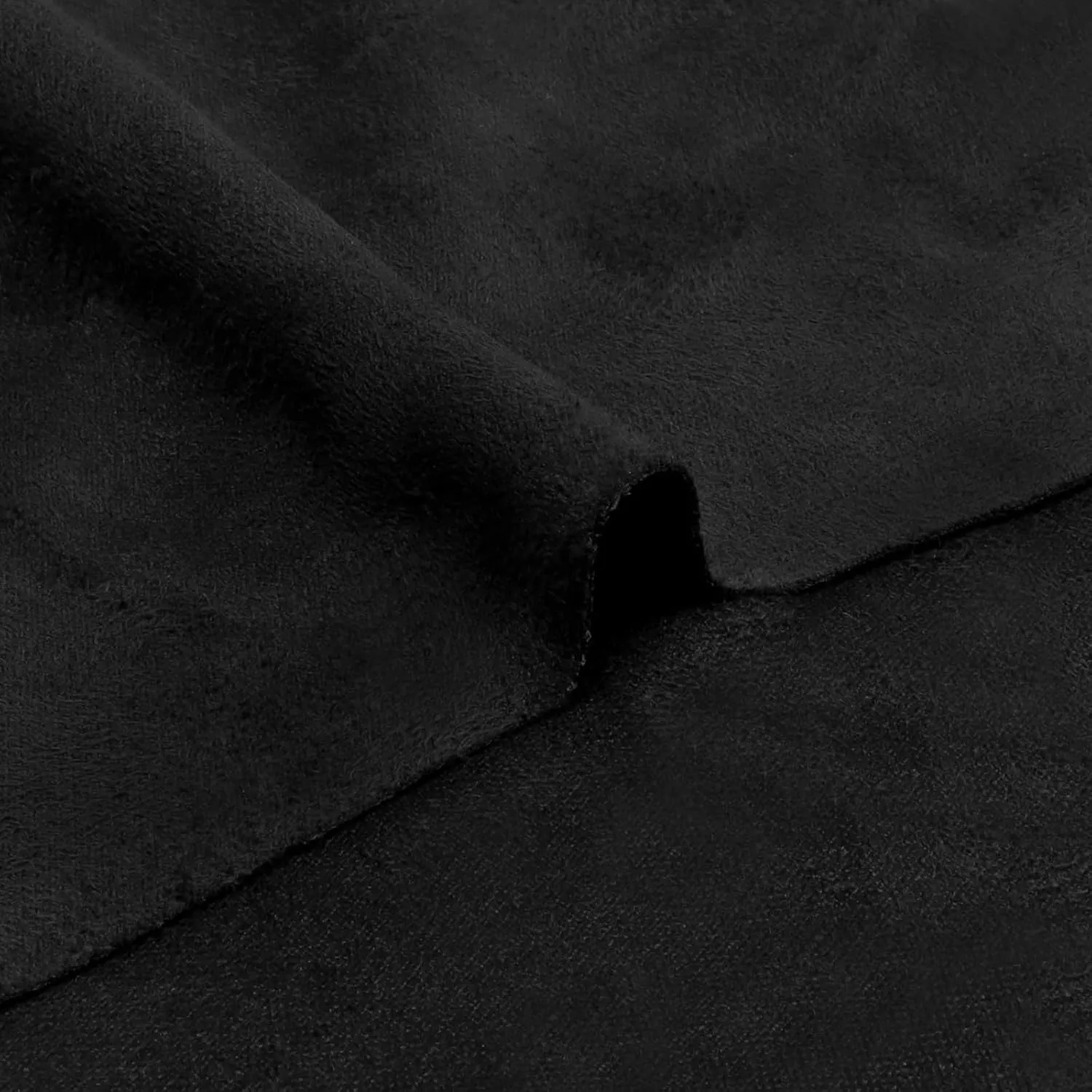 Upholstery Suede Fabric Soft & Smooth Suede Cloth Double-Sided Suede Material Furniture and Car Upholstery for Sofa,Chairs,Pillows,Vehicle Door Panel, Roof (48inchx60inch, Black)