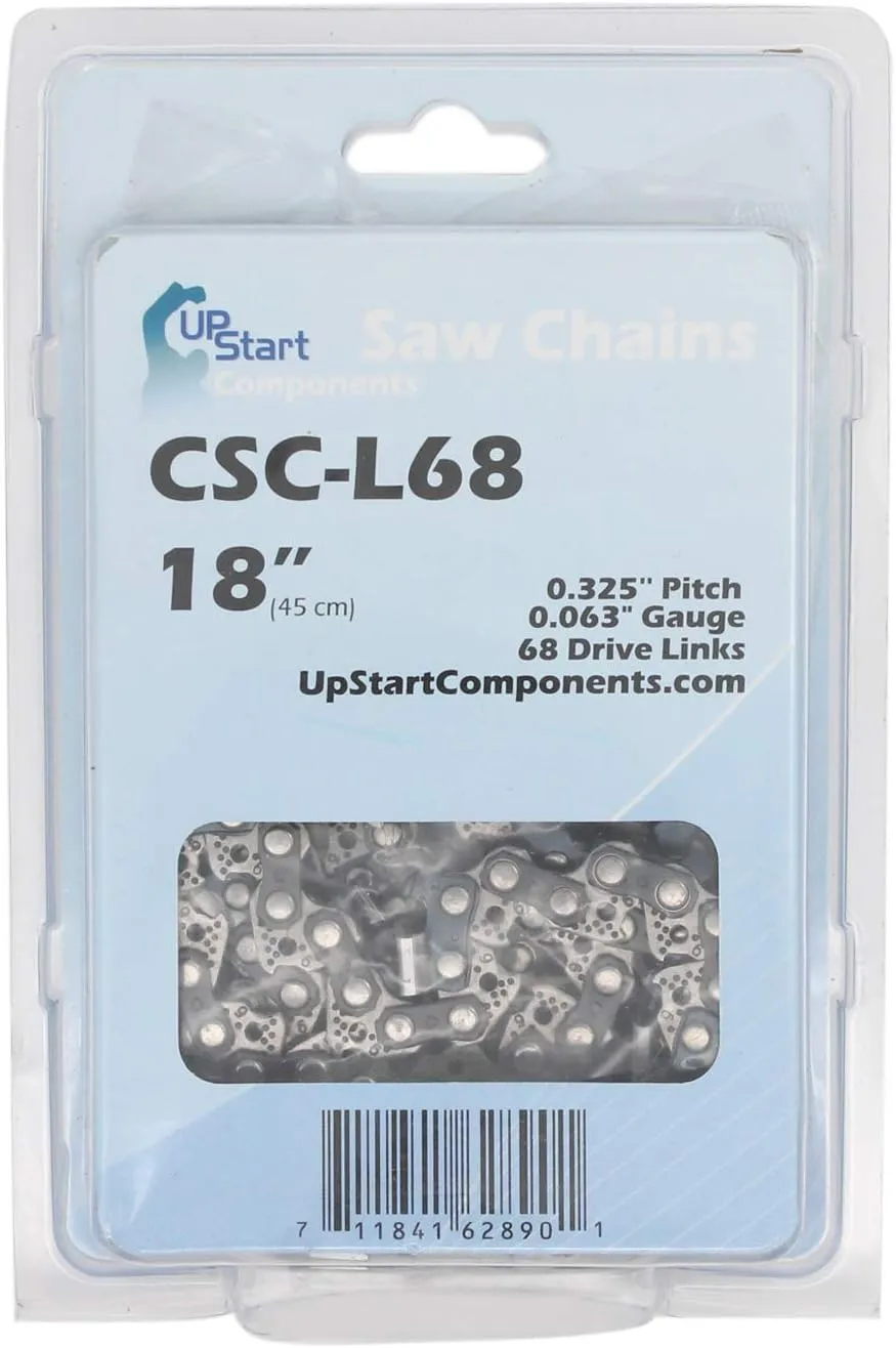 UpStart Components 6-Pack 18-Inch L68 22BPX Chainsaw Chain for Stihl MS250, MS 250 C, MS 230, MS 230 C-BE, 25, 26RM3 68, Oregon L68, 025C Chainsaw