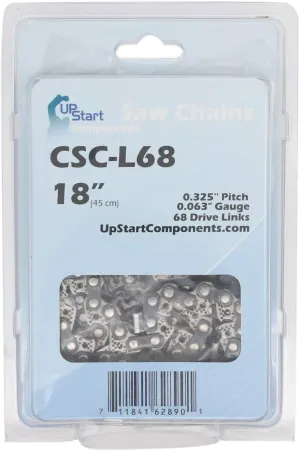 UpStart Components 6-Pack 18-Inch L68 22BPX Chainsaw Chain for Stihl MS250, MS 250 C, MS 230, MS 230 C-BE, 25, 26RM3 68, Oregon L68, 025C Chainsaw