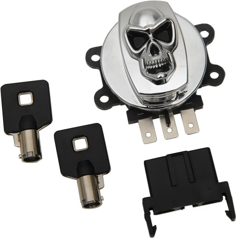 #US Replacement Part for Drag Specialties Ignition Switch - Skull - Chrome - 2106-0422 swipart#24814071