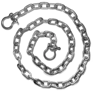 US STAINLESS 5/16" by 10' US Stainless Stainless Steel 316 Anchor Chain 5/16" or 8mm By 10 Foot Long with Bow Shackles