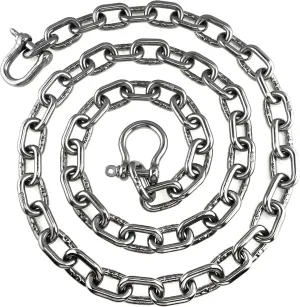 US Stainless Stainless Steel 316 Anchor Chain 5/16" or 8mm by 6' Long Bow and D Shackle Combo
