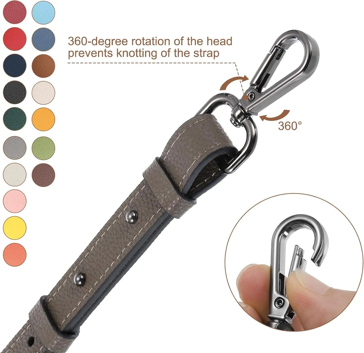 uxcell Leather Purse Strap, Adjustable Crossbody Replacement Straps for Handbags, Shoulder Bag