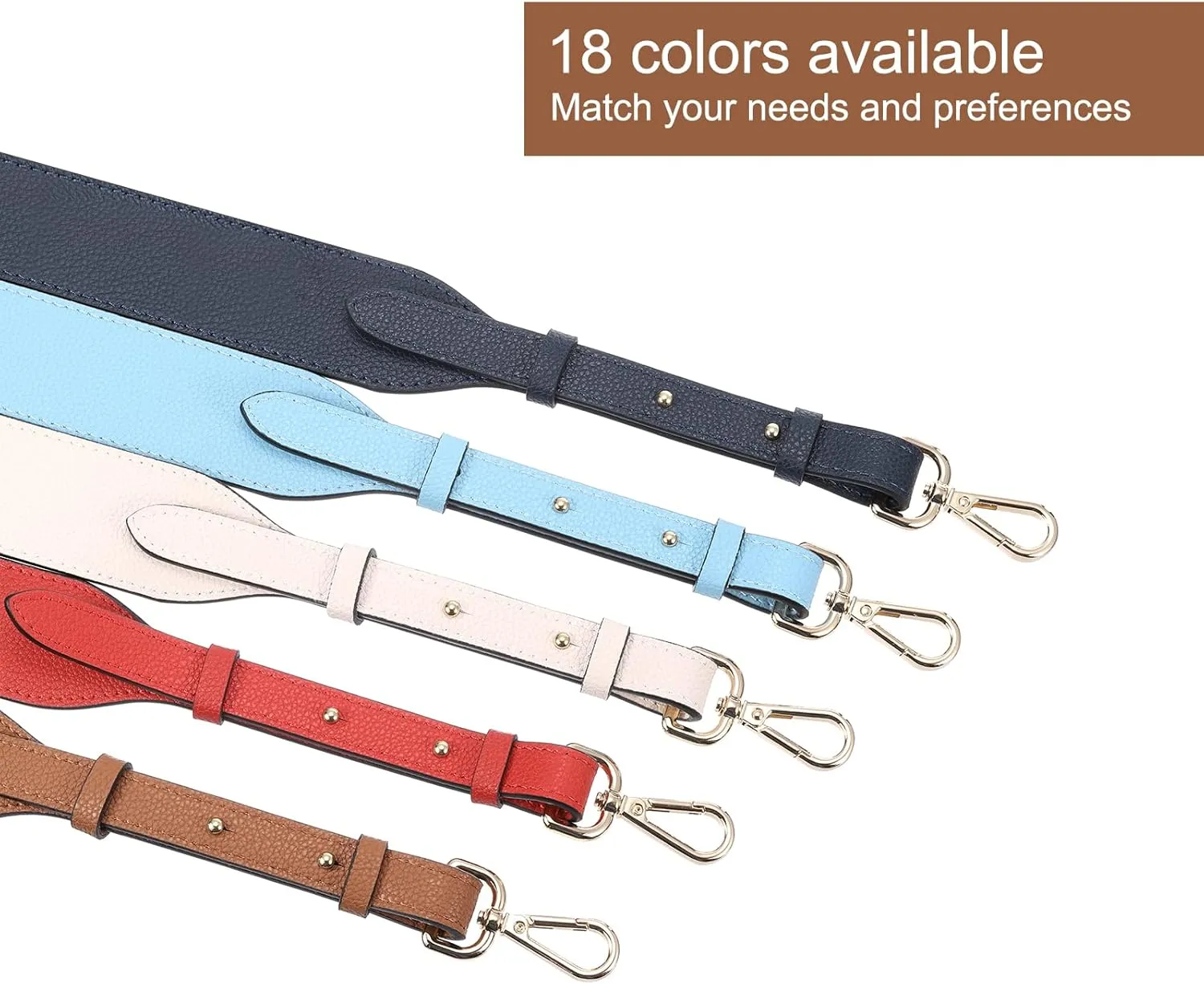 uxcell Leather Purse Strap, Adjustable Crossbody Replacement Straps for Handbags, Shoulder Bag