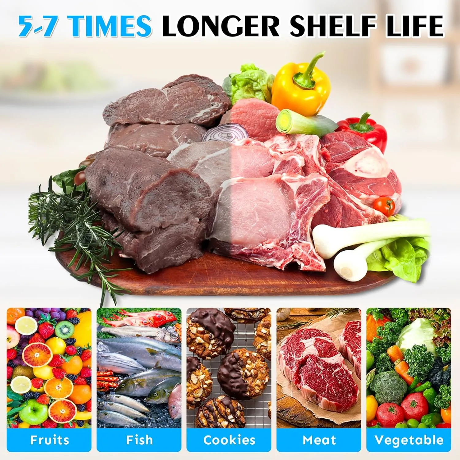 Vacuum Sealer Bags for Food Quart 8"x12" 200 Pcs Seal a Meal Bag, Food Saver Bags Sous Vide Bags Pre-cut Thick BPA-Free Textured Heavy Duty Vacuum Seal, Meat Cheese Dry Goods