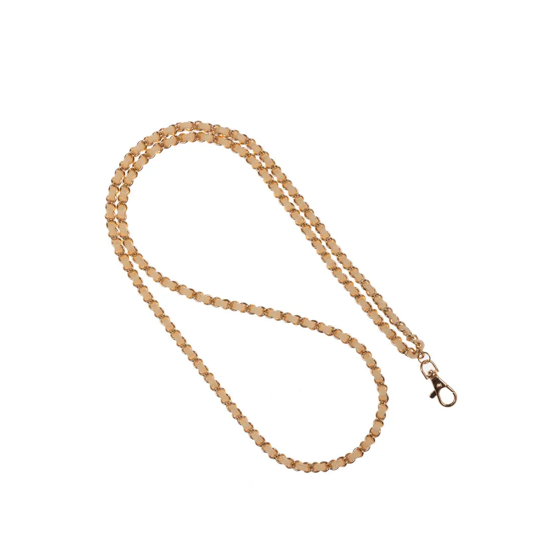 Vanilla Beige & Gold Crossbody Phone Chain
