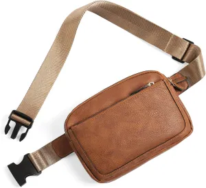 Vegan Leather Belt Bag for Women Fanny Pack Crossbody with Adjustable Strap Fashion Waist Packs by Amxnx…
