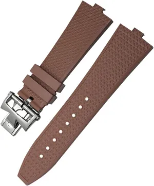 VELORE Quick Release Fluoros Rubber Watchbands 24x7mm For Vacheron Constantin VC Overseas Screw Buckle Watch Strap
