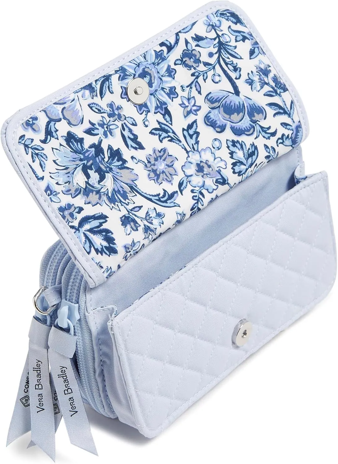Vera Bradley Women's Cotton All in One Crossbody Purse with RFID Protection