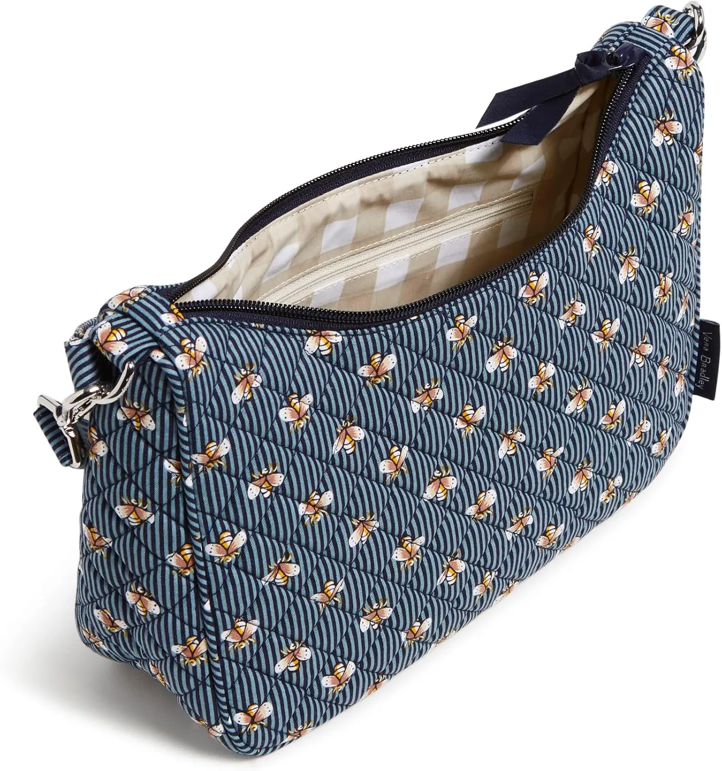 Vera Bradley Women's Cotton Frannie Crescent Crossbody Purse
