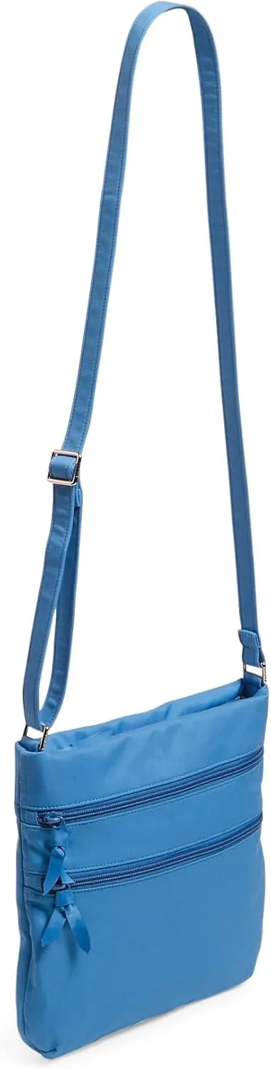 Vera Bradley Women's Cotton Triple Zip Hipster Crossbody Purse