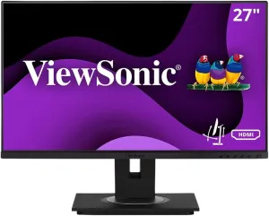 ViewSonic VG2748A 27" IPS 1080p Ergonomic Monitor with Ultra-Thin Bezels, HDMI, DisplayPort, USB, VGA (Renewed)