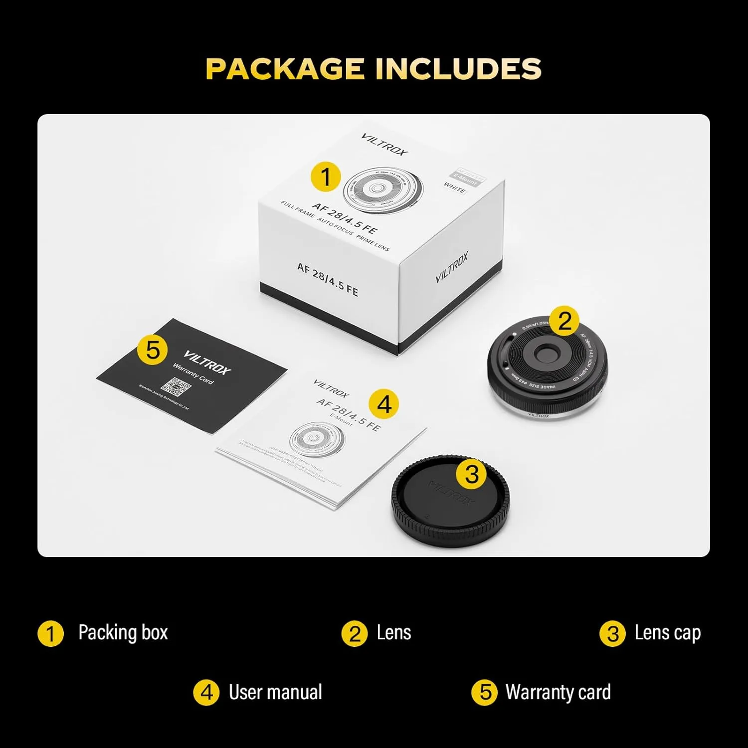 VILTROX 28mm F4.5 E-Mount Ultra-Thin Pancake Lens Auto Focus 28 mm f/4.5 FE Chips-Size Full Frame Wide Angle Lens for Sony a7 a7R a7S a7C a7RII a7SII a7SIII a7III a7RIII a7IV a7RIV a9 a9II
