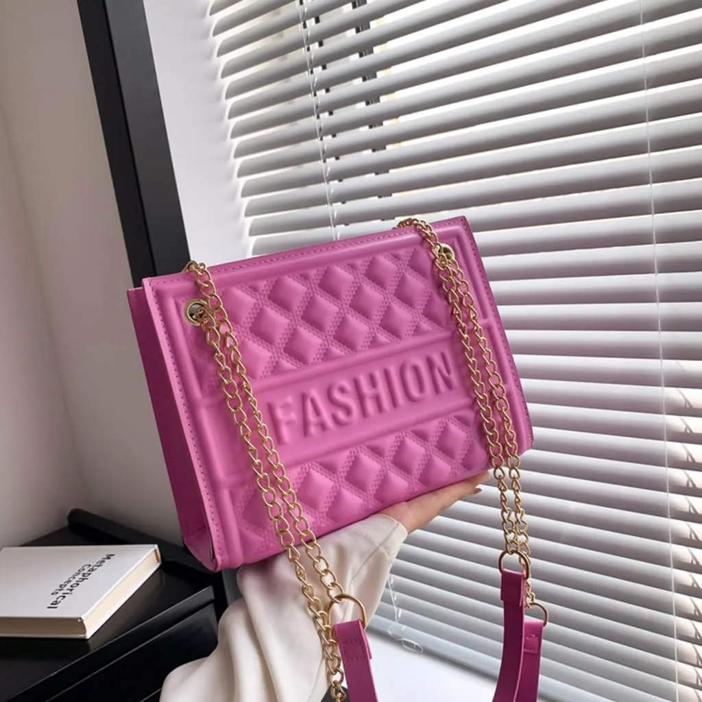 Vintage Casual Pressed Grids Crossbody Shoulder Bag Stylish and Versatile for Fashion Forward Individuals