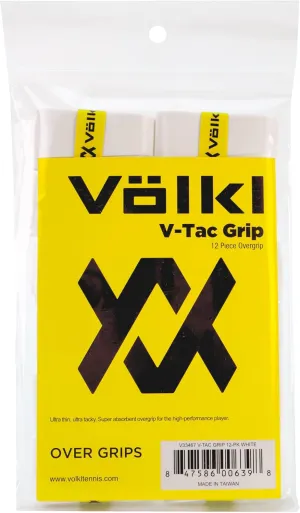 Volkl V-Tac Grip | Overgrip | Ultra Thin | Ultra Tacky | Super Absorbent | High Performance Tennis Grip