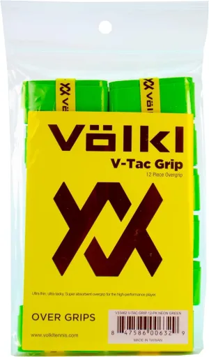 Volkl V Tac Tennis Overgrip 12 Pack Neon Green