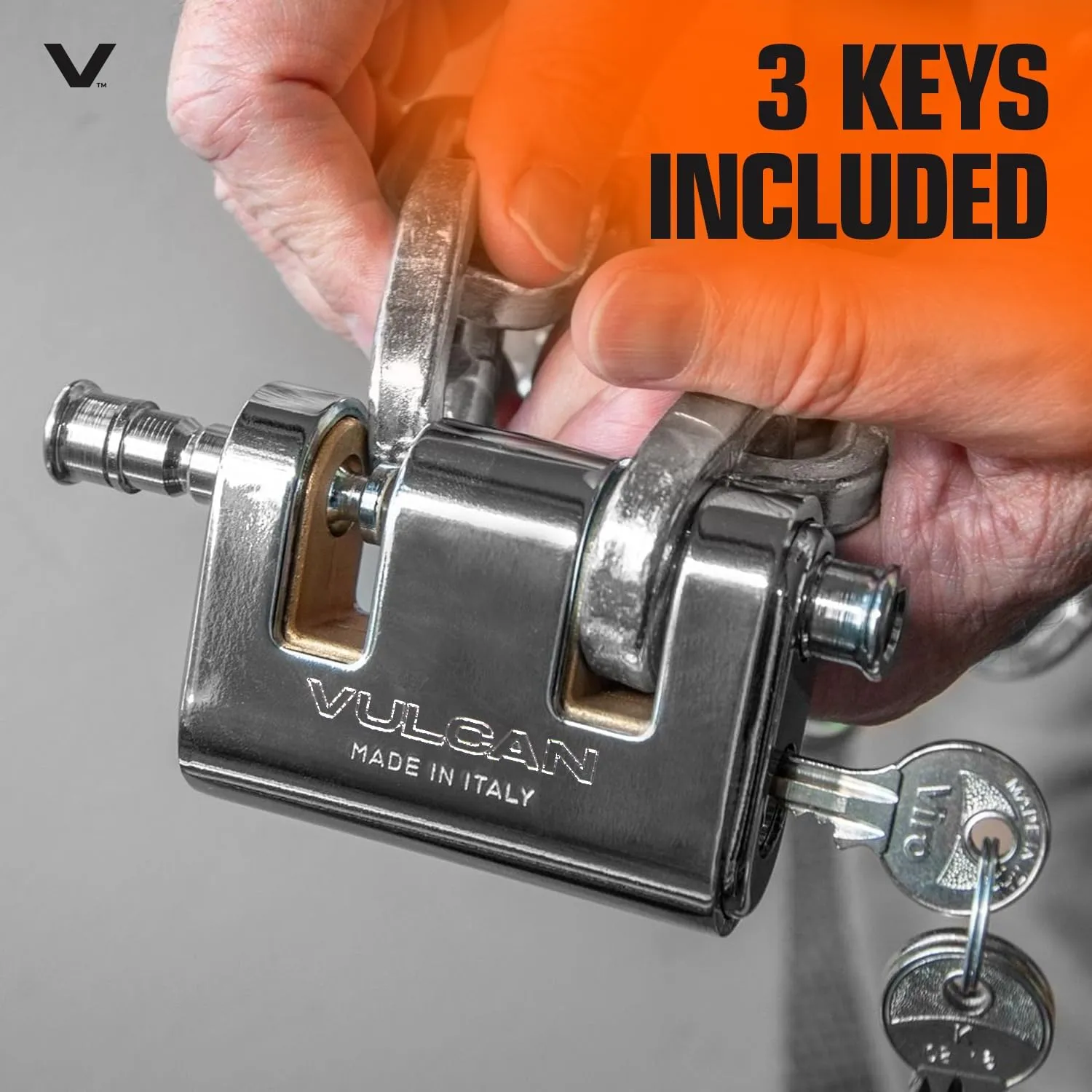 VULCAN Security Chain and Lock Kit - Premium Case-Hardened - 3/8 Inch x 9 Foot ( /-2 Inches) - Chain Cannot Be Cut with Bolt Cutters or Hand Tools
