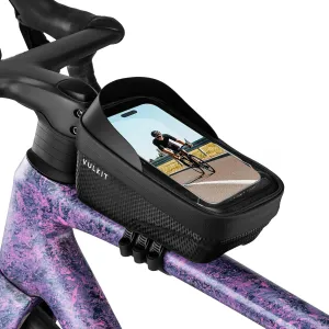 VULKIT Quick Release Bike Frame Bag, Ultra Lightweight Waterproof Bicycle top tube Bag with Touch Screen, Bike Phone Mount, Cycling Accessories for Road and Mountain Bikes, Bike Pouch for Adults