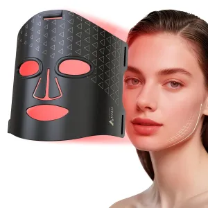VYM Infrared Light Therapy Mask: High Power for Glowing Skin Ultra-Thin, Rechargeable Luxury Gift- Black