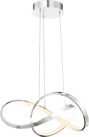 WAC Lighting dweLED, Vornado 20in LED Pendant 3000K in Chrome