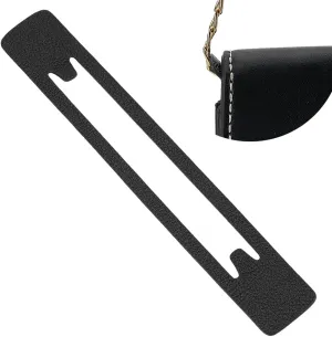 WADORN Genuine Leather Chain Protector for WOC Bag, Lychee Top Layer Cowhide Leather Wear-Resistant Shaper on Chain Bags Rectangle Purse Chain Protective Sheet for Wallet on Chain Bag Handbag, Black