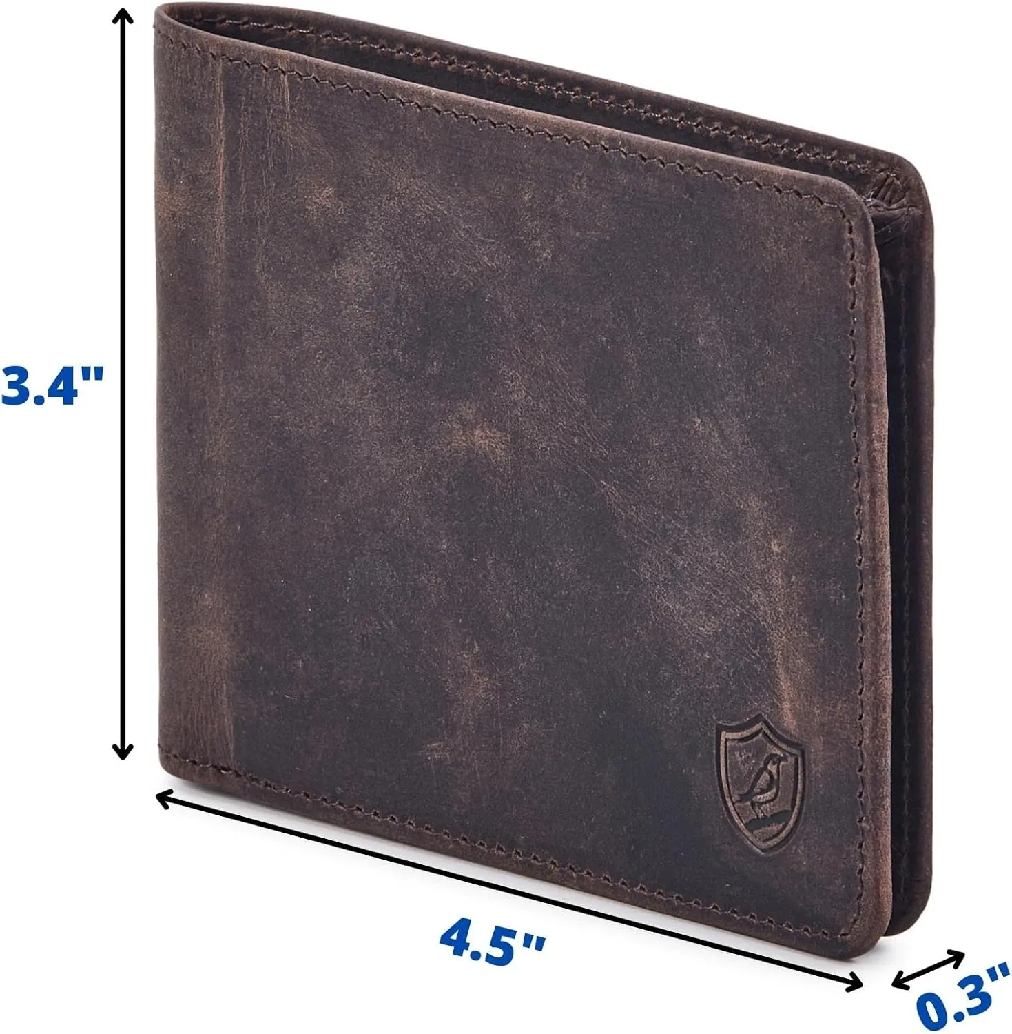 Wallet for Men Bifold Real Leather RFID Blocking Front Pocket Ultra Slim & Thin Stylish Minimalist with ID Window in Gift Box (Crazy Horse, Coffee)