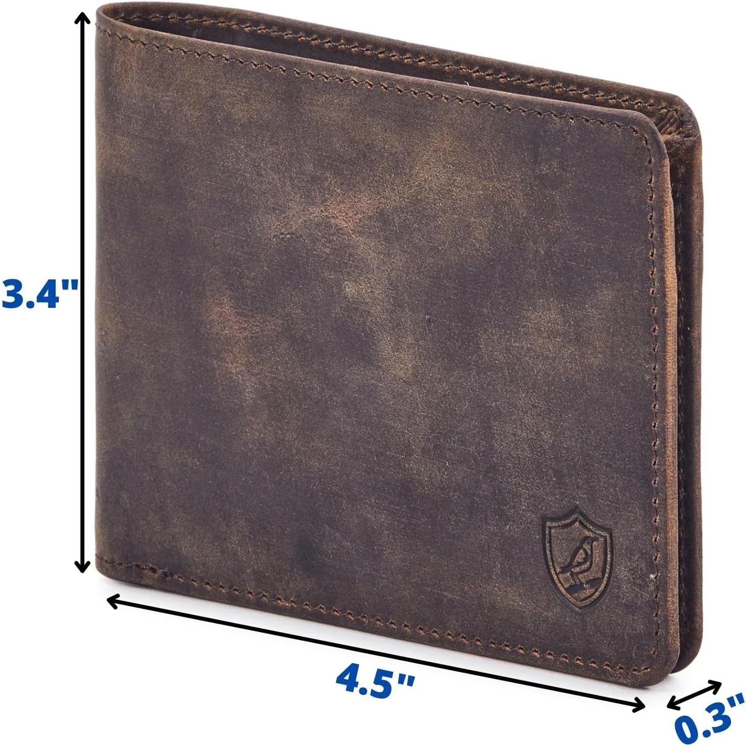 Wallet for Men Bifold Real Leather RFID Blocking Front Pocket Ultra Slim & Thin Stylish Minimalist with ID Window in Gift Box (Crazy Horse, Moss)