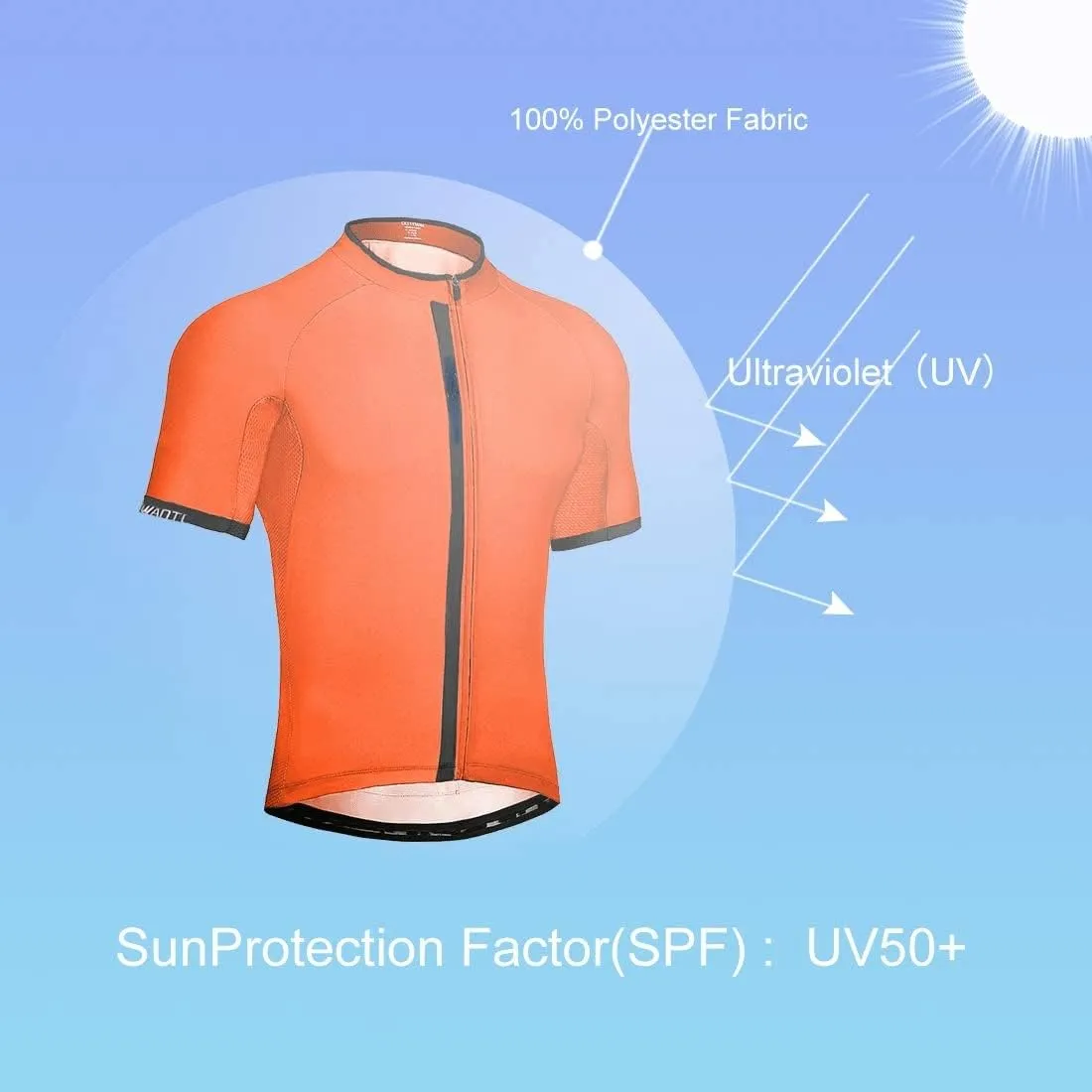wantdo Men's Cycling Jerseys Mountain Bike MTB Jersey Short Sleeve Bike Shirts Breathable Quick Dry Cycling Clothing