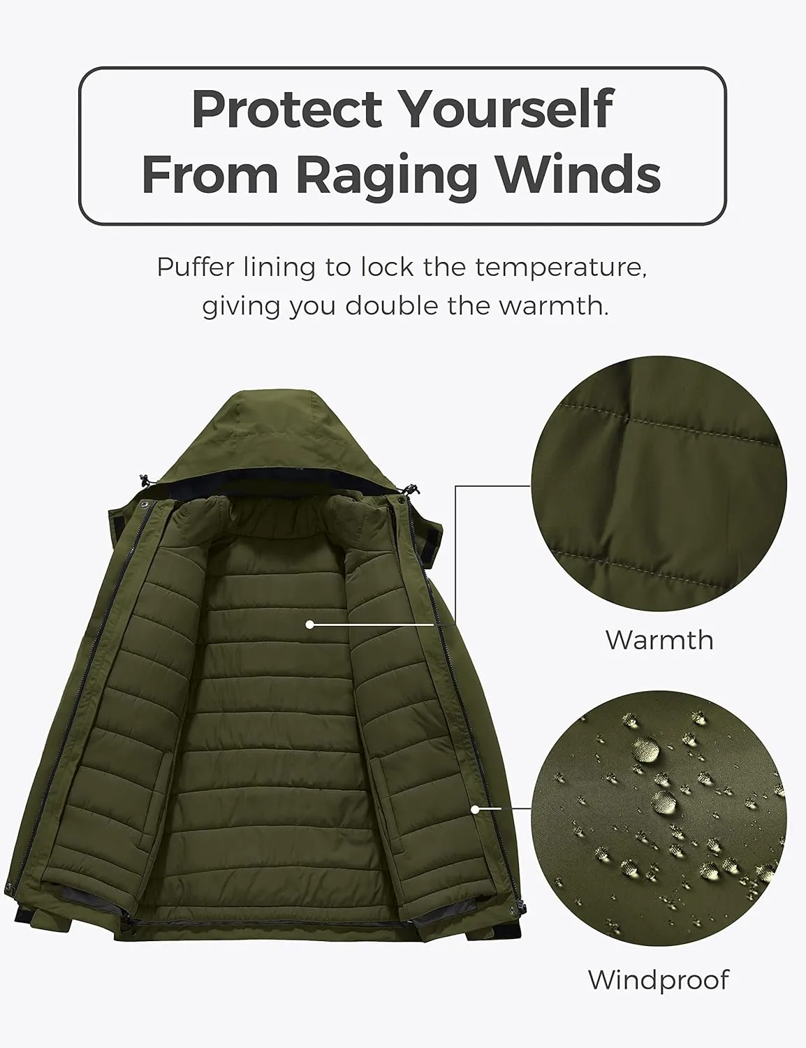 wantdo Women's 3 in 1 Waterproof Ski Jacket Windproof Winter Snow Coat Snowboarding Jackets Warm Raincoat