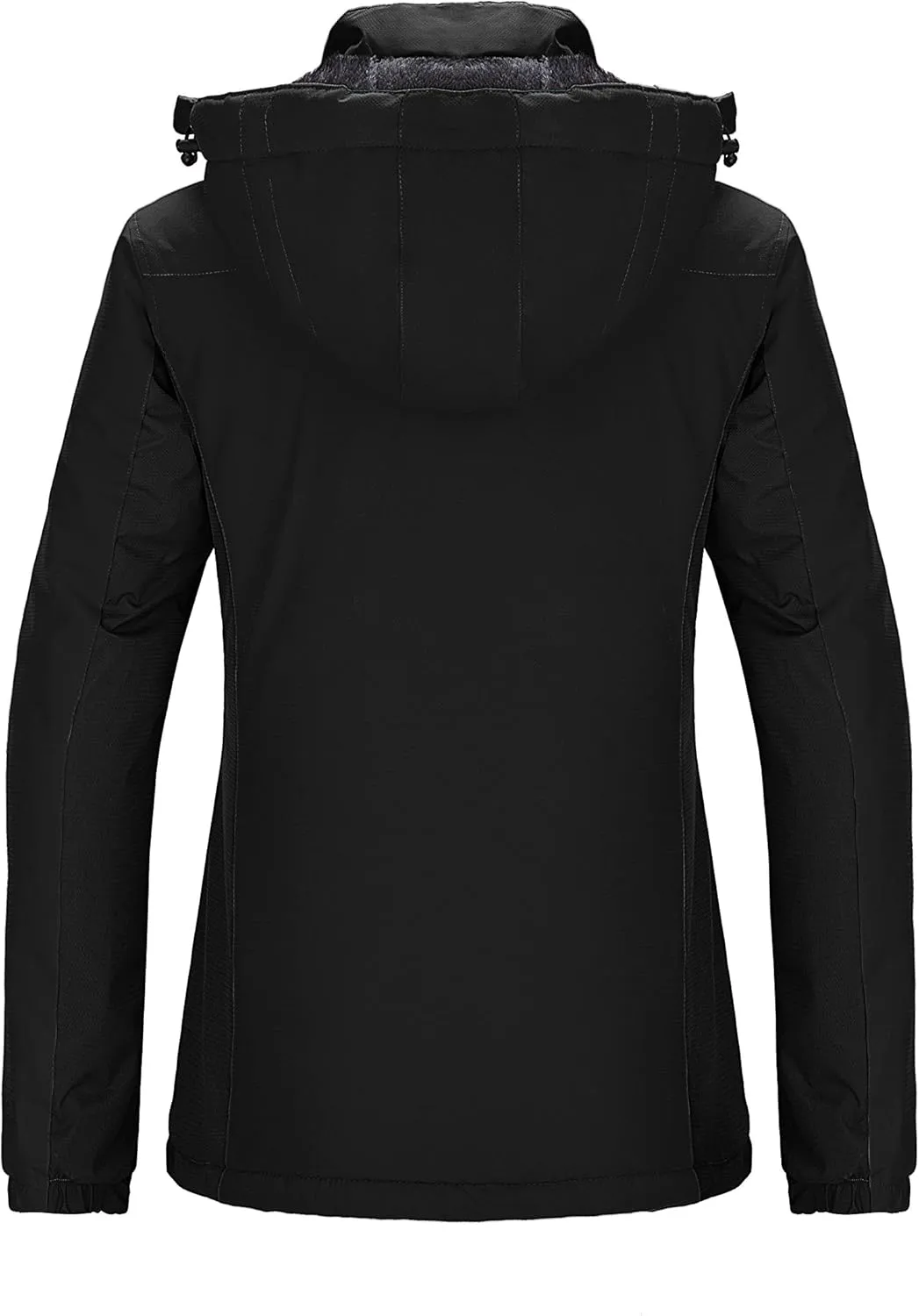 Wantdo Women's Waterproof Ski Jacket Warm Winter Coats Windproof Fleece Rain Jackets Outdoor Outwear