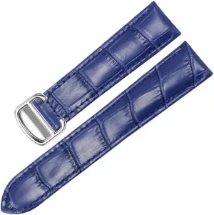 Watch Band For Cartier TANk SOLO RONDE DE Genuine Leather Watch Chain Folding Buckle Watch Strap Accessories Watch Bracelet Belt
