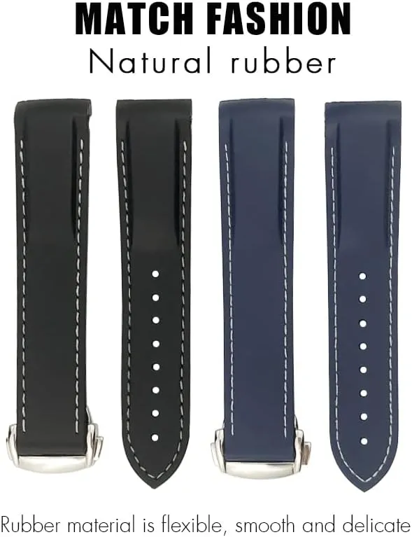 Watch Strap Rubber Strap Silicone Strap Universal Strap Buckle Strap Cowhide Strap Nylon Leather Silicone Strap Folding Buckle Strap Watch Strap Strap