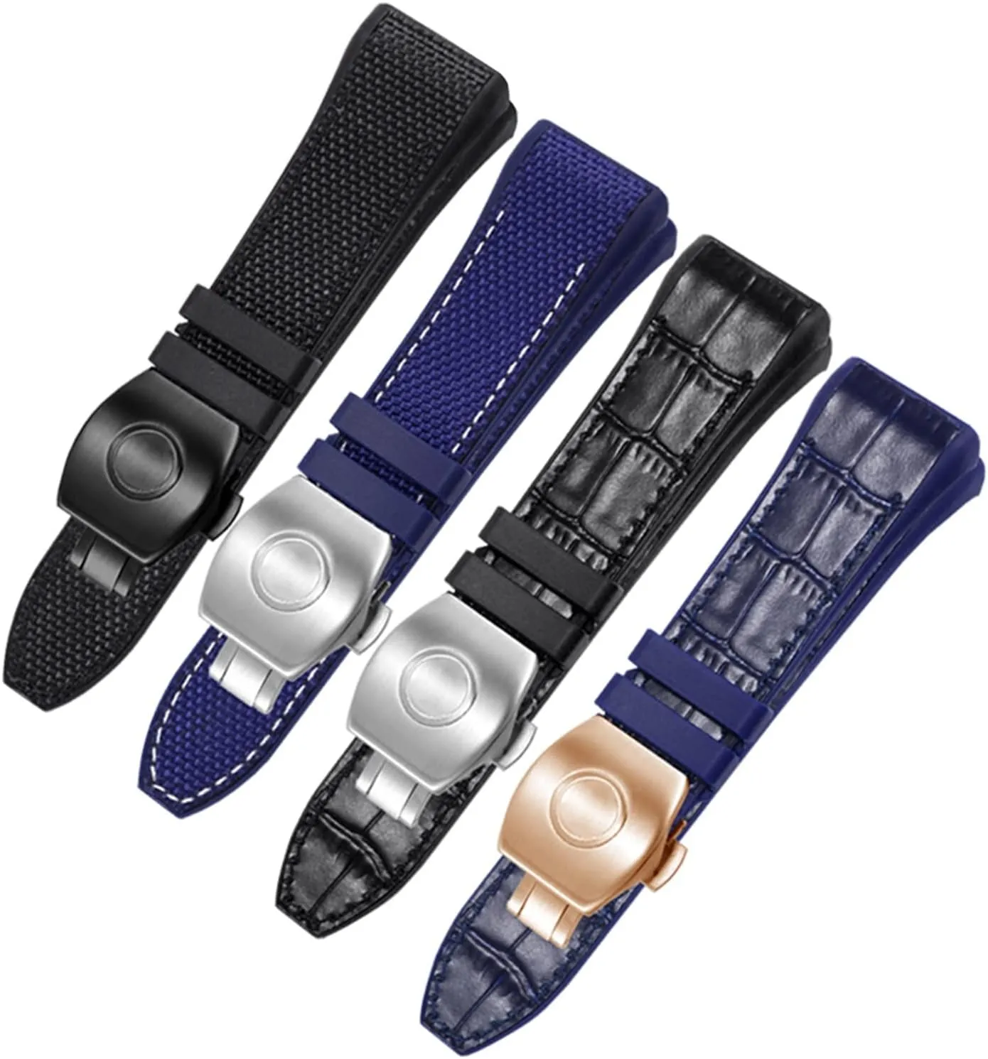 Watch Strap Rubber Strap Silicone Strap Universal Strap Buckle Strap Cowhide Strap Nylon Leather Silicone Strap Folding Buckle Strap Watch Strap Strap