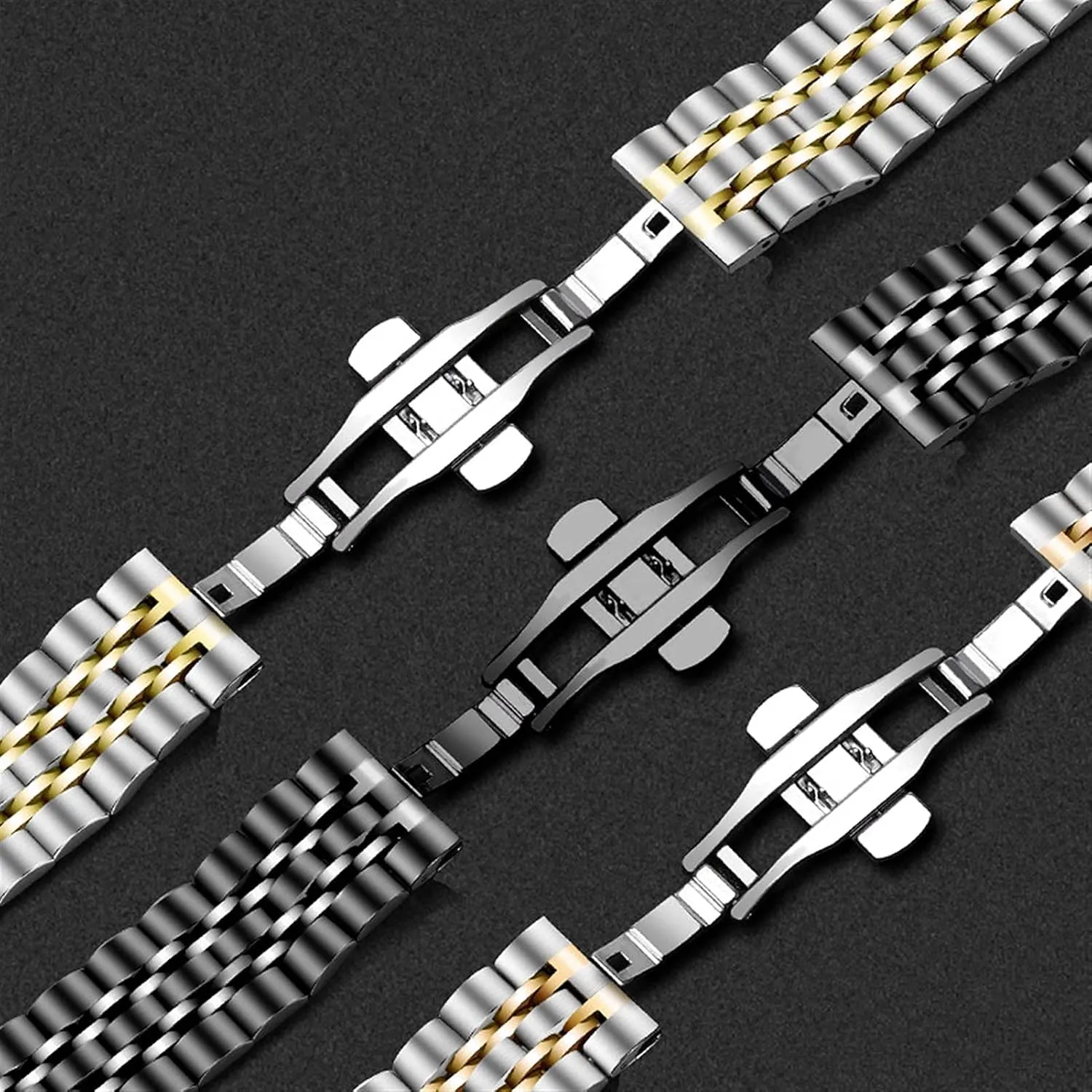 Watchband Seven beads stainless steel strap quick release replacement strap watchband 20mm 22mm