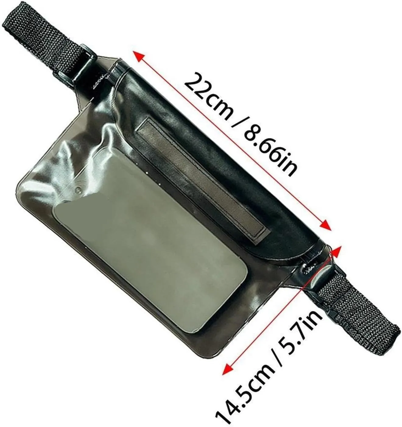 Waterproof Dry Bag Waterproof Swimming Bag Ski Drift Diving Shoulder Waist Pack Bag with Waist Strap Phone Fanny Pack Mobile Belt Bag for Rafting for Swimming,Boating(Green)