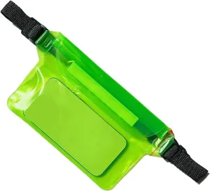 Waterproof Dry Bag Waterproof Swimming Bag Ski Drift Diving Shoulder Waist Pack Bag with Waist Strap Phone Fanny Pack Mobile Belt Bag for Rafting for Swimming,Boating(Green)