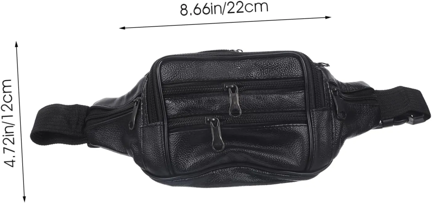 Waterproof Fanny Pack for Men Men's Waist Bag Leather Chest Bag Lightweight Shoulder Messenger Bag for Outdoor Sports Travel