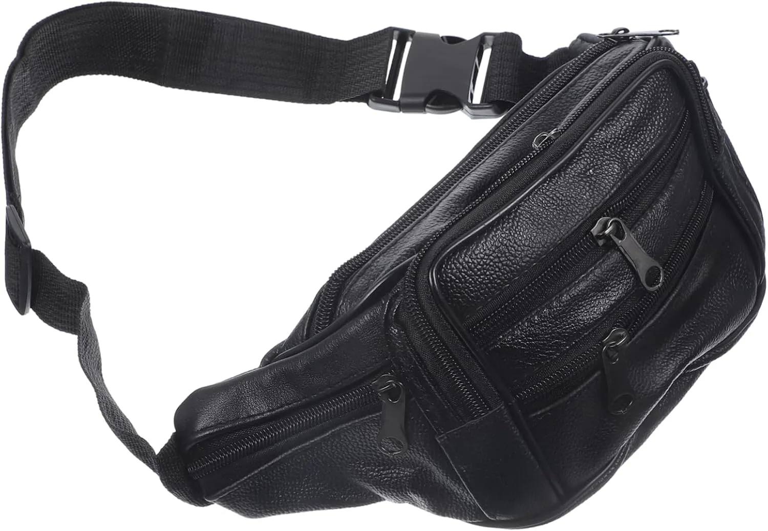 Waterproof Fanny Pack for Men Men's Waist Bag Leather Chest Bag Lightweight Shoulder Messenger Bag for Outdoor Sports Travel