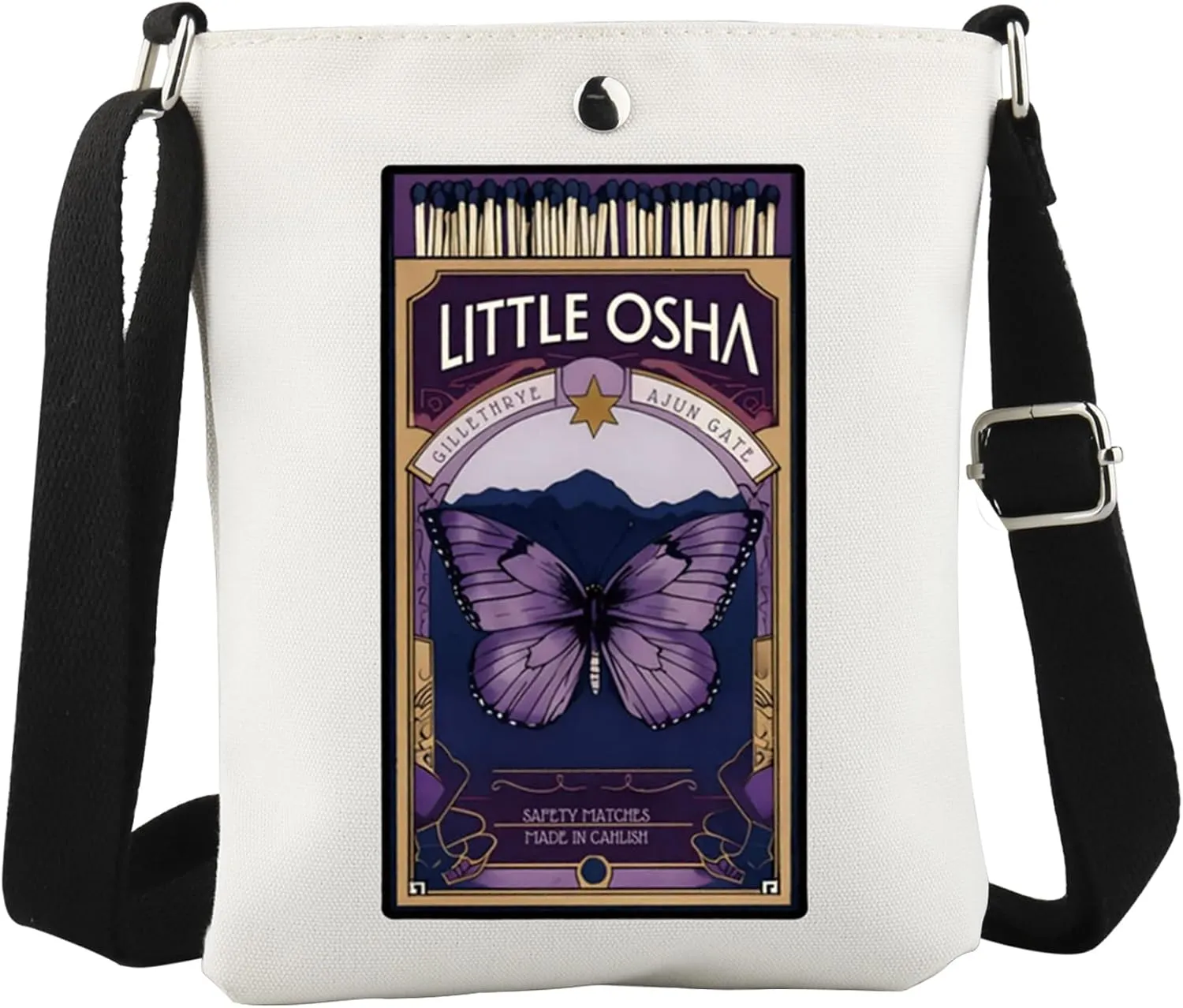 WCGXKO Little Osha Butterfly Crossbody Bag Romance Book Inspired Gift Bookworm Gift Bookish Gift Shadow Daddy Gift