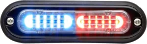 Whelen, Ultra Thin, ION, T-Series, Super-LED, Flush Surface Mount, Light Head, Split Color, Red/Blue, Part# TLIJ