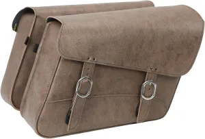 Willie & Max 59766-00 Brown Double Down Compact Slant Saddlebag