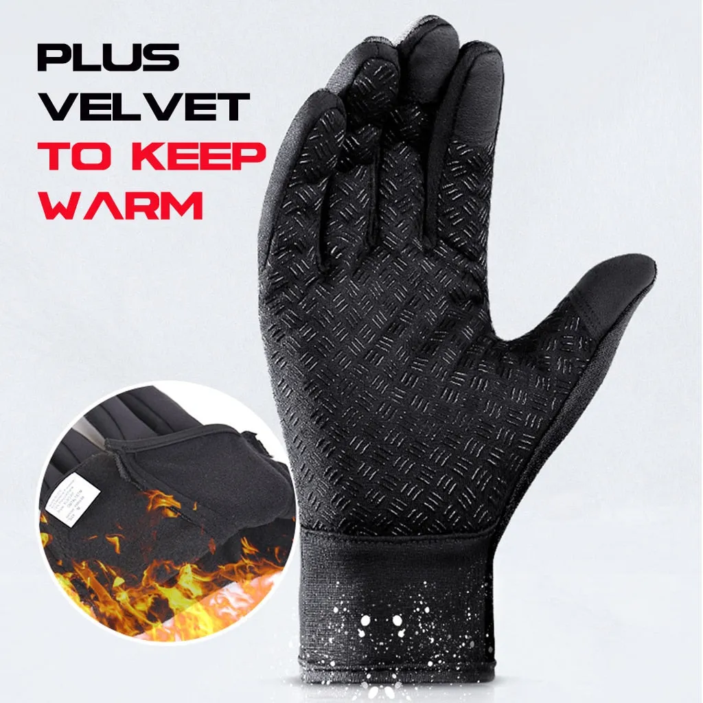 Winter Cycling Gloves Bicycle Warm Touchscreen Full Finger Gloves